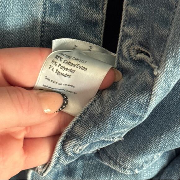 Paige Short Sleeve Anessa Denim Jumpsuit in Hailey 2 - Picture 10 of 11